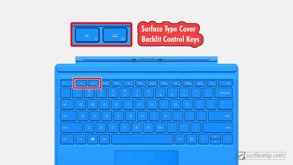 Surface Pro 4 Keyboard Backlit Control Keys