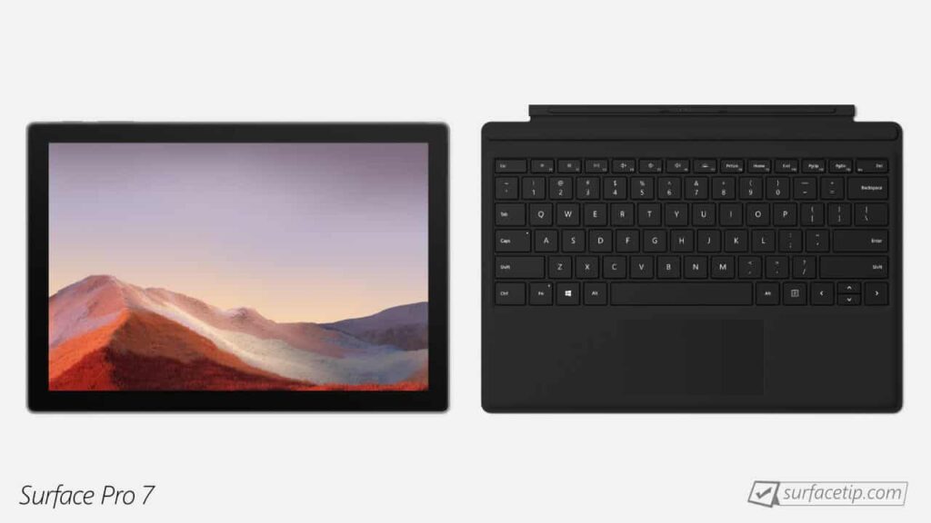 Surface Pro 7 with Surface Type Cover